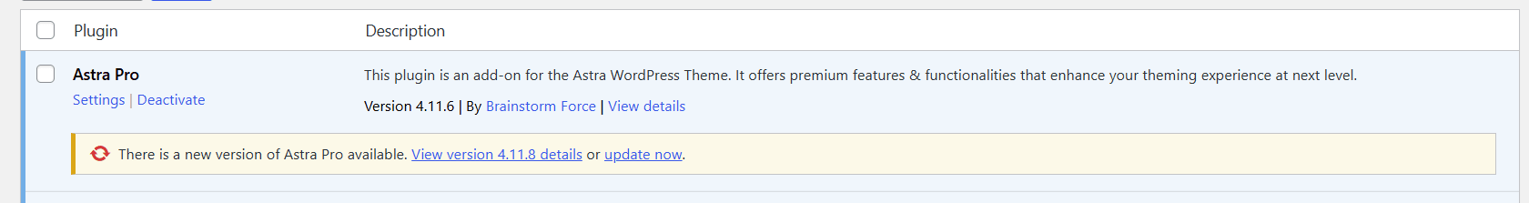 Astra Pro Update Now v4.11.8