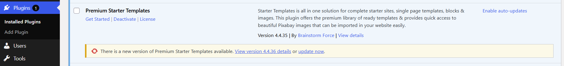 Premium Starter Templates Update now