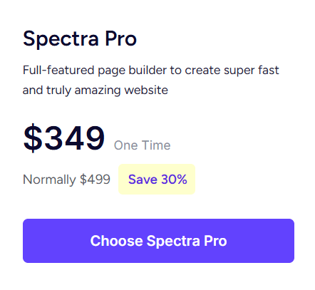 Spectra Pro Pricing