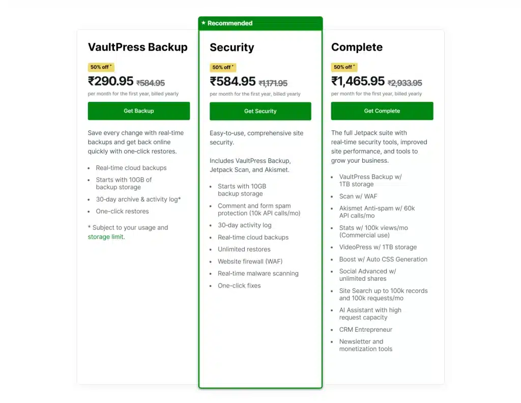 Jetpack Pricing