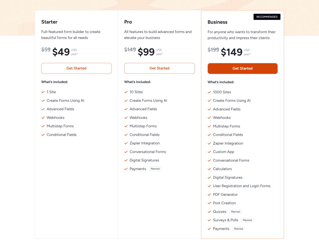 SureForms Pricing